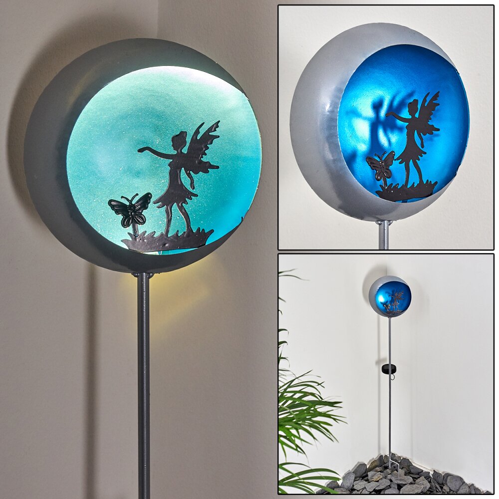 Loano Lámpara solar LED Azul, Plata, 1 luz main product photo