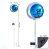 Loano Lámpara solar LED Azul, Plata, 1 luz