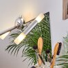 Morges Lámpara de espejos LED marrón oscuro, Níquel-mate, 2 luces