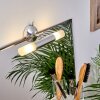 Morges Lámpara de espejos LED marrón oscuro, Níquel-mate, 2 luces