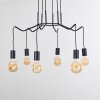 Cuyama Lámpara Colgante Negro, 6 luces
