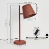 Lungre Lámpara de mesa Color óxido, 1 luz