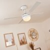 Hausvik Ventilador de techo Marrón, Blanca, 1 luz, Mando a distancia
