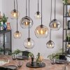 Koyoto Lámparas suspendidas, Luminarias esféricas, Lámparas colgantes Colores ámbar, Transparente, Ahumado, 8 luces