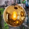 Koyoto Lámparas suspendidas, Luminarias esféricas, Lámpara colgante de clúster dorado, 4 luces
