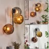 Ripoll Luminarias esféricas, Apliques dorado, Color cobre, Ahumado, 3 luces