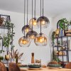 Koyoto Lámparas suspendidas, Luminarias esféricas, Lámparas colgantes Colores ámbar, Transparente, Ahumado, 6 luces