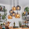 Koyoto Lámparas suspendidas, Luminarias esféricas, Lámparas colgantes Colores ámbar, Ahumado, 6 luces