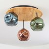 Ripoll Plafones, Luminarias esféricas Crudo, Negro, 3 luces