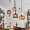 Koyoto Lámparas suspendidas, Luminarias esféricas, Lámparas colgantes Colores ámbar, Transparente, Ahumado, 6 luces
