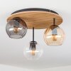 Koyoto Plafones, Luminarias esféricas Crudo, Negro, 3 luces