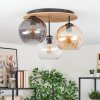 Koyoto Plafones, Luminarias esféricas Crudo, Negro, 3 luces