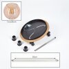 Koyoto Plafones, Luminarias esféricas Crudo, Negro, 3 luces