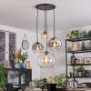 Koyoto Lámparas suspendidas, Luminarias esféricas, Lámpara colgante de clúster Colores ámbar, Cromo, Transparente, Ahumado, 4 luces