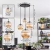 Koyoto Lámparas suspendidas, Luminarias esféricas, Lámpara colgante de clúster Colores ámbar, 4 luces