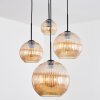 Koyoto Lámparas suspendidas, Luminarias esféricas, Lámpara colgante de clúster Colores ámbar, 4 luces