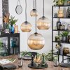 Koyoto Lámparas suspendidas, Luminarias esféricas, Lámpara colgante de clúster Colores ámbar, 4 luces