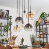 Koyoto Lámparas suspendidas, Luminarias esféricas, Lámparas colgantes Colores ámbar, Transparente, Ahumado, 6 luces