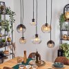 Koyoto Lámparas suspendidas, Luminarias esféricas, Lámparas colgantes Colores ámbar, Transparente, Ahumado, 6 luces