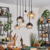 Koyoto Lámparas suspendidas, Luminarias esféricas, Lámparas colgantes Colores ámbar, Transparente, Ahumado, 6 luces