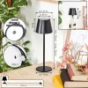Salgadinho Lámpara de mesa de exterior, Lámpara de baño, Lámparas de mesa LED Negro, 1 luz