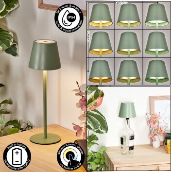 Salgadinho Lámpara de mesa de exterior, Lámpara de baño, Lámparas de mesa LED Verde, 1 luz