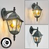 Naofe Aplique de exterior, Apliques Verde, Negro, 1 luz