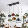 Koyoto Lámparas suspendidas, Luminarias esféricas, Lámparas colgantes Azul, dorado, Verde, Transparente, Color cobre, 6 luces