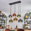 Koyoto Lámparas suspendidas, Luminarias esféricas, Lámparas colgantes Azul, dorado, Verde, Transparente, Color cobre, 6 luces