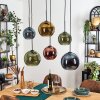 Koyoto Lámparas suspendidas, Luminarias esféricas, Lámparas colgantes Azul, dorado, Verde, Color cobre, 6 luces