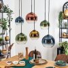Koyoto Lámparas suspendidas, Luminarias esféricas, Lámparas colgantes Azul, dorado, Verde, Transparente, Color cobre, 6 luces