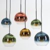 Koyoto Lámparas suspendidas, Luminarias esféricas, Lámparas colgantes Azul, dorado, Verde, Transparente, Color cobre, 6 luces