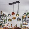 Koyoto Lámparas suspendidas, Luminarias esféricas, Lámparas colgantes Azul, dorado, Verde, Transparente, Color cobre, 6 luces