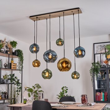 Ripoll Lámparas suspendidas, Luminarias esféricas, Lámparas colgantes Crudo, Negro, 8 luces