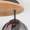 Koyoto Plafones, Luminarias esféricas Crudo, Negro, 3 luces