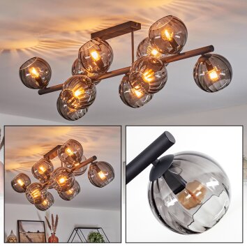 Koyoto Plafones, Luminarias esféricas Ahumado, 10 luces