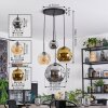 Ripoll Lámparas suspendidas, Luminarias esféricas, Lámpara colgante de clúster Colores ámbar, Cromo, dorado, Ahumado, 4 luces