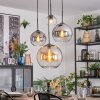 Koyoto Lámparas suspendidas, Luminarias esféricas, Lámpara colgante de clúster Colores ámbar, Cromo, Transparente, Ahumado, 4 luces