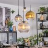 Koyoto Lámparas suspendidas, Luminarias esféricas, Lámpara colgante de clúster Colores ámbar, dorado, Transparente, Ahumado, 4 luces