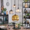 Koyoto Lámparas suspendidas, Luminarias esféricas, Lámpara colgante de clúster Colores ámbar, dorado, Transparente, Ahumado, 4 luces
