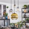 Koyoto Lámparas suspendidas, Luminarias esféricas, Lámpara colgante de clúster Colores ámbar, dorado, Transparente, Ahumado, 4 luces