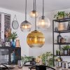 Koyoto Lámparas suspendidas, Luminarias esféricas, Lámpara colgante de clúster Colores ámbar, dorado, Transparente, Ahumado, 4 luces