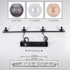 Koyoto Lámparas suspendidas, Luminarias esféricas, Lámparas colgantes Colores ámbar, Transparente, Ahumado, 4 luces
