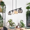 Koyoto Lámparas suspendidas, Luminarias esféricas, Lámparas colgantes Colores ámbar, Transparente, Ahumado, 4 luces