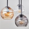 Koyoto Plafones, Luminarias esféricas Colores ámbar, Transparente, Ahumado, 5 luces