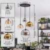 Ripoll Lámparas suspendidas, Luminarias esféricas, Lámpara colgante de clúster Colores ámbar, Cromo, dorado, Transparente, Ahumado, 4 luces