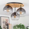 Koyoto Plafones, Luminarias esféricas 40 cm Crudo, Negro, 3 luces
