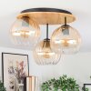 Koyoto Plafones, Luminarias esféricas 40 cm Crudo, Negro, 3 luces
