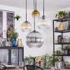 Koyoto Lámparas suspendidas, Luminarias esféricas, Lámpara colgante de clúster Colores ámbar, dorado, Transparente, Ahumado, 4 luces