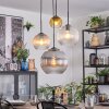 Koyoto Lámparas suspendidas, Luminarias esféricas, Lámpara colgante de clúster Colores ámbar, dorado, Transparente, Ahumado, 4 luces